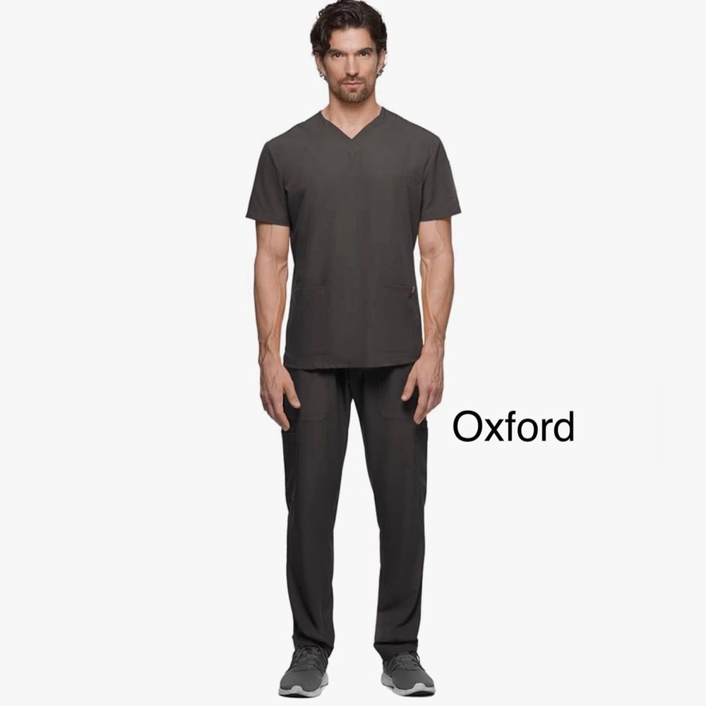 Kanaus Multipocket Men’s Scrubs Set in Oxford gray large nwt